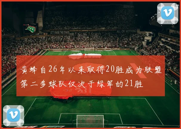 黄蜂自26年以来取得20胜成为联盟第二多球队仅次于绿军的21胜